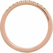 14K Rose Natural Peridot Ring