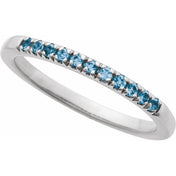 Sterling Silver Natural London Blue Topaz Ring