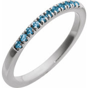 Sterling Silver Natural London Blue Topaz Ring