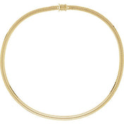 18K Yellow 6.2 mm Diamond-Cut Curb 20" Chain
