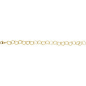 14K Yellow Gold-Filled 9 mm Heart 7" Chain