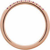 14K Rose Lab-Grown Ruby Ring