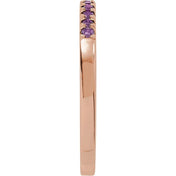 14K Rose Natural Amethyst Ring