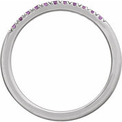 14K White Natural Amethyst Ring