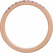 14K Rose Natural Amethyst Ring