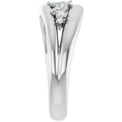 Platinum 1/3 CTW Natural Diamond Negative Space Ring