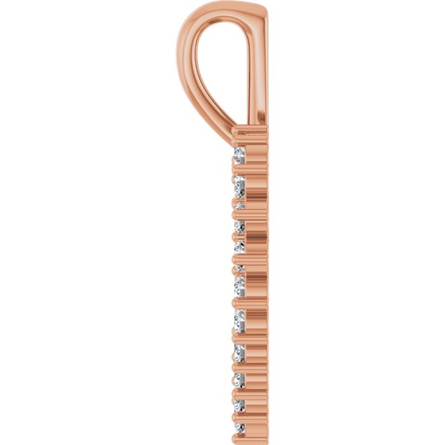 14K Rose 1/3 CTW Natural Diamond Heart Pendant