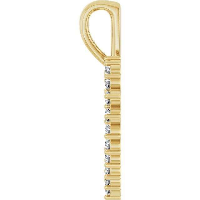 14K Yellow 1/3 CTW Natural Diamond Heart Pendant