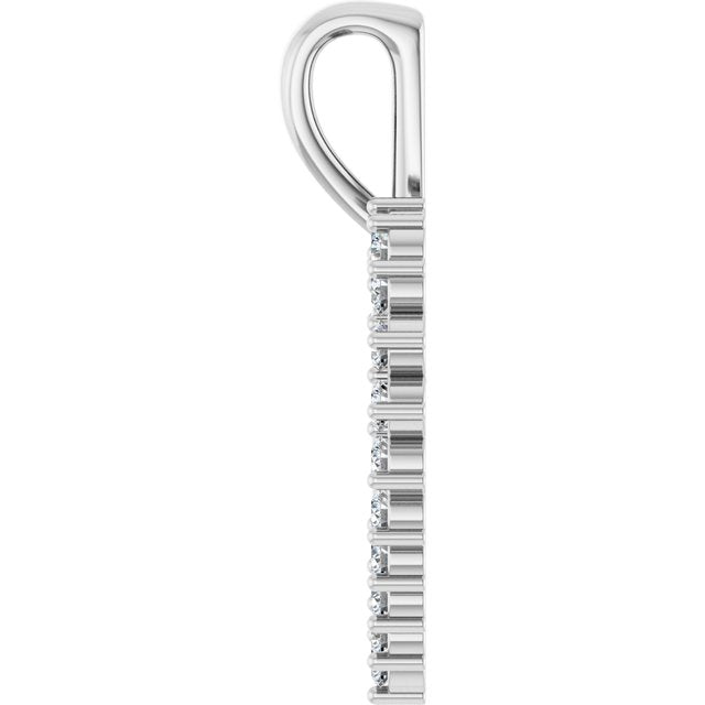 Sterling Silver 1/3 CTW Natural Diamond Heart Pendant