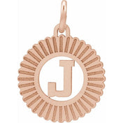 14K Rose Gold-Plated Sterling Silver Initial J Pendant