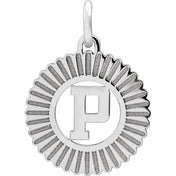 10K White Gold Initial Pendant Necklace –  Jewelry Charm