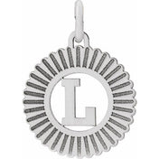 10K White Gold Initial Pendant Necklace –  Jewelry Charm