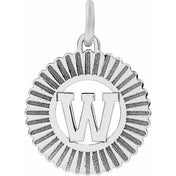 10K White Gold Initial Pendant Necklace –  Jewelry Charm