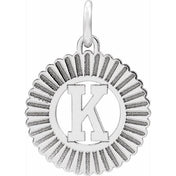 10K White Gold Initial Pendant Necklace –  Jewelry Charm
