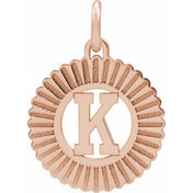 14K Rose Gold-Plated Sterling Silver Initial K Pendant