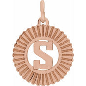 14K Rose Gold-Plated Sterling Silver Initial S Pendant