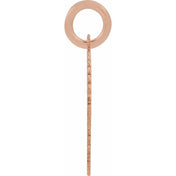 14K Rose Initial B Pendant