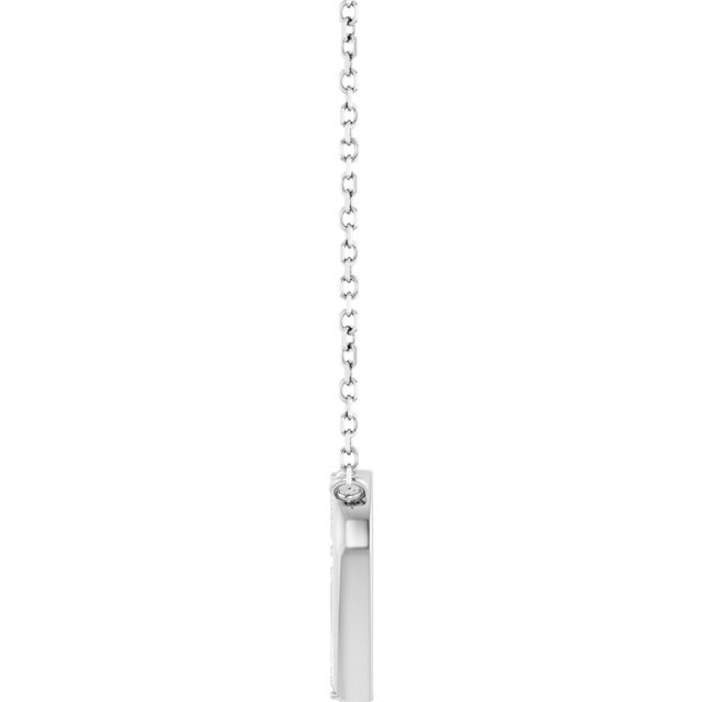 Platinum 1/8 CTW Natural Diamond Petite Double Interlocking Heart 16-18" Necklace