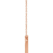14K Natural Diamond Petite Double Interlocking Heart Necklace 1/8 CTW 16-18"