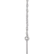 10K Natural Diamond Number Necklace 16-18" in Yellow and White Gold