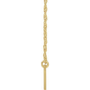 10K Natural Diamond Number Necklace 16-18" in Yellow and White Gold