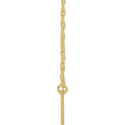 10K Natural Diamond Number Necklace 16-18" in Yellow and White Gold