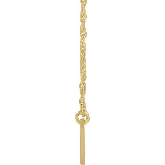 10K Natural Diamond Number Necklace 16-18" in Yellow and White Gold