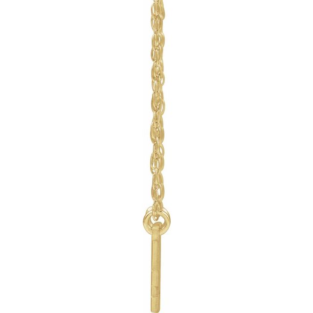 10K Natural Diamond Number Necklace 16-18" in Yellow and White Gold