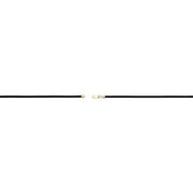 14K Yellow 3 mm Black Rubber 18" Cord Necklace