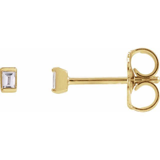 14K Yellow .05 CTW Natural Diamond Stud Earrings