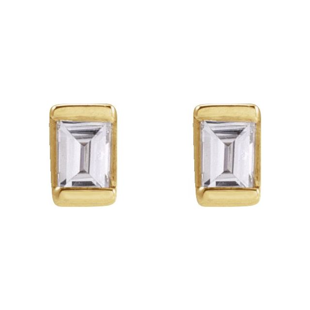 14K Yellow .05 CTW Natural Diamond Stud Earrings