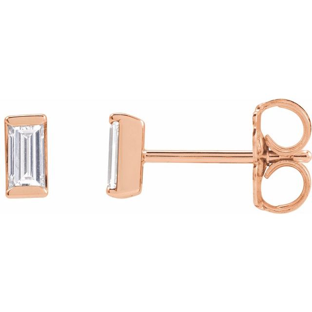 14K Rose 1/4 CTW Natural Diamond Stud Earrings