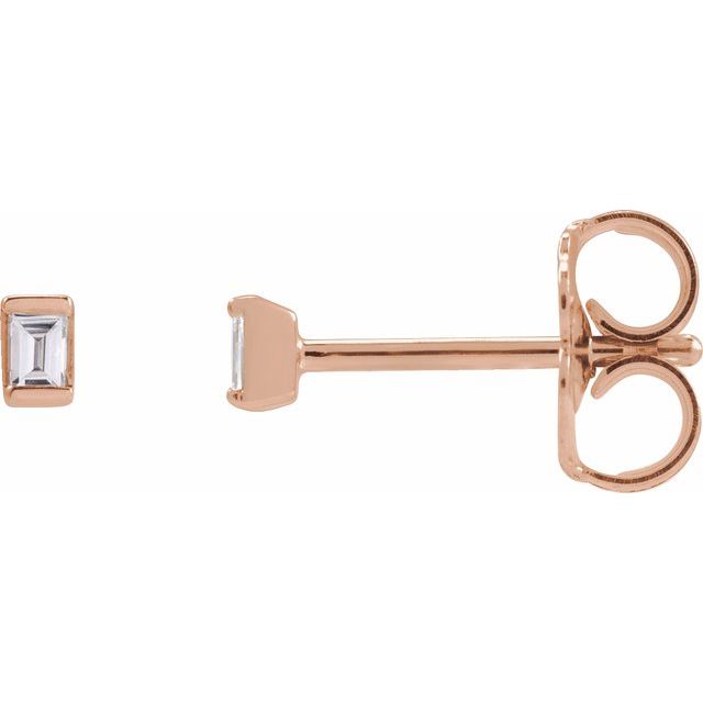 14K Rose .05 CTW Natural Diamond Stud Earrings