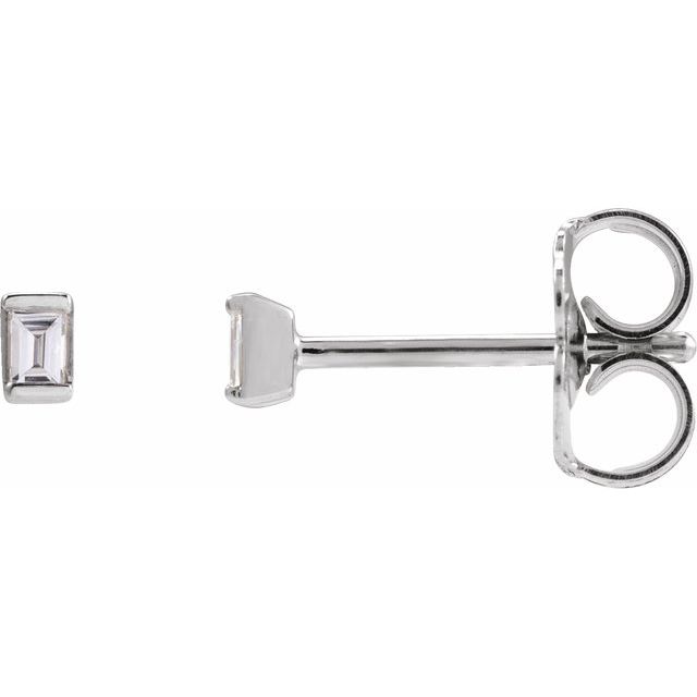 14K White .05 CTW Natural Diamond Stud Earrings