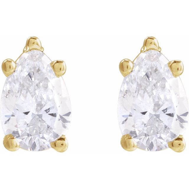 14K Yellow 3/8 CTW Natural Diamond Earrings