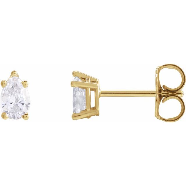 14K Yellow 3/8 CTW Natural Diamond Earrings