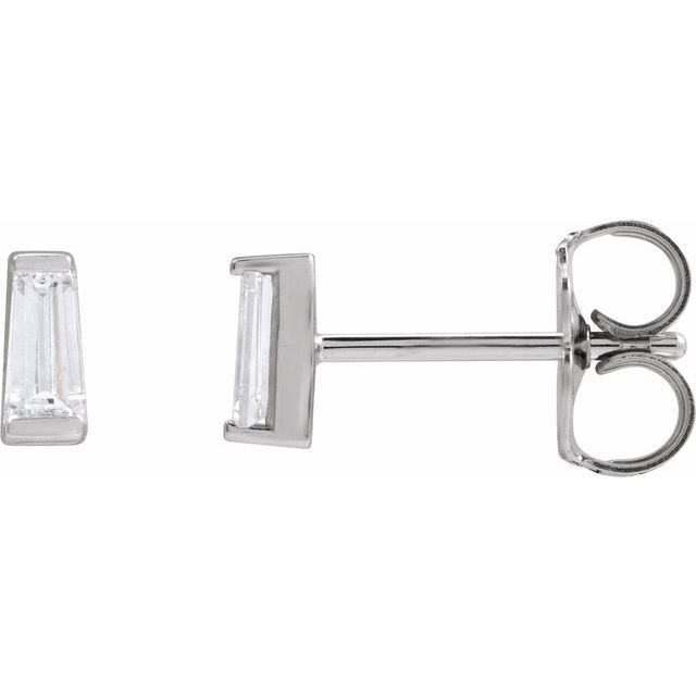 14K White Gold 1/5 CTW Natural Diamond Channel-Set Earrings | 88106:104:P