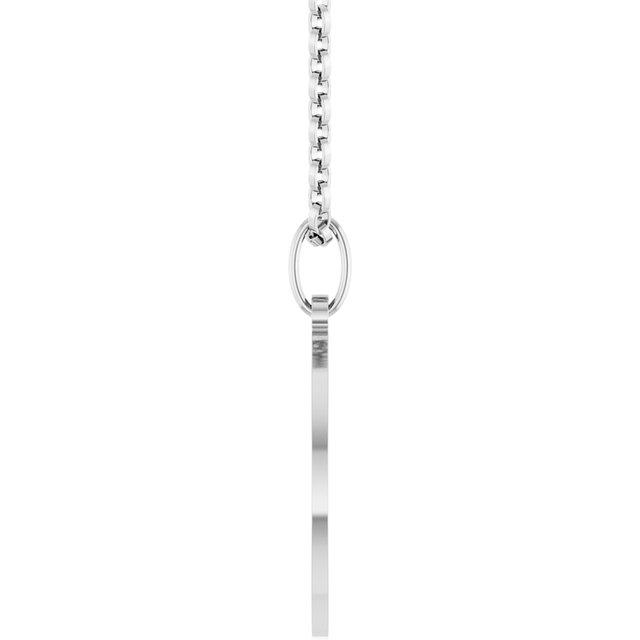 14K White Star of David 18" Necklace