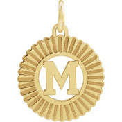 10K Yellow Gold Initial Pendant Necklace – Personalized Alphabet Jewelry Charm