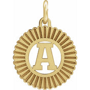 14K Yellow Gold-Plated Sterling Silver Initial A Pendant