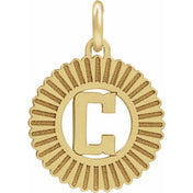 10K Yellow Gold Initial Pendant Necklace – Personalized Alphabet Jewelry Charm