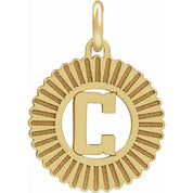 14K Yellow Gold-Plated Sterling Silver Initial C Pendant
