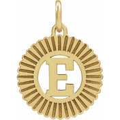 10K Yellow Gold Initial Pendant Necklace – Personalized Alphabet Jewelry Charm