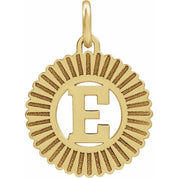 14K Yellow Gold-Plated Sterling Silver Initial E Pendant