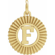 14K Yellow Gold-Plated Sterling Silver Initial F Pendant