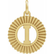 10K Yellow Gold Initial Pendant Necklace – Personalized Alphabet Jewelry Charm