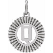 10K White Gold Initial Pendant Necklace –  Jewelry Charm