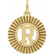 10K Yellow Gold Initial Pendant Necklace – Personalized Alphabet Jewelry Charm