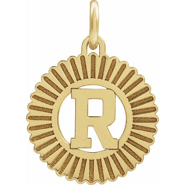 14K Yellow Gold-Plated Sterling Silver Initial R Pendant