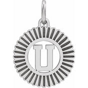 10K White Gold Initial Pendant Necklace –  Jewelry Charm